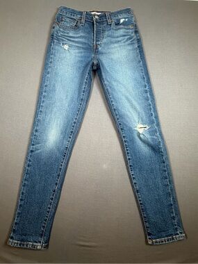 Levi's Wedgie Skinny Women's Button Fly Distressed Jeans Size 26